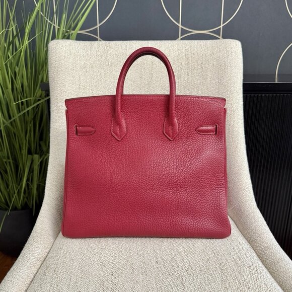 Authentic Birkin HAC 32 Haut à Courroies Fjord leather framboise satchel - Picture 2 of 13